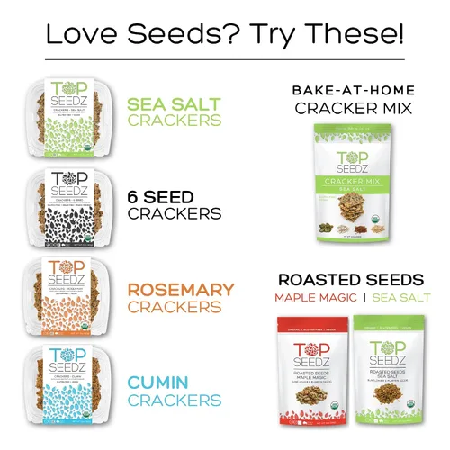 Miniatura 4 de Top Seedz Semillas de calabaza, girasol, sésamo, lino y chía crudas orgánicas certificadas por la USDA Para dieta sin gluten, vegana, keto, sin