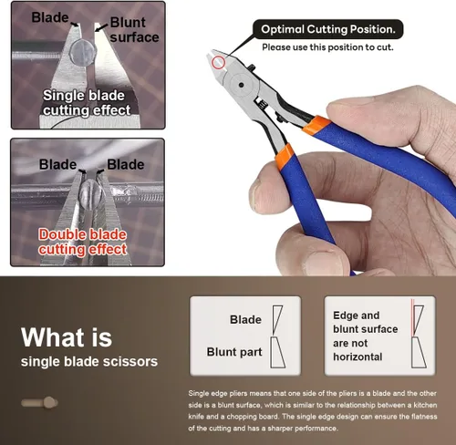 Miniatura 4 de stedi Pinza para modelo, cortador de rebabas con hoja única ultradelgada y resorte rígido Pinzas de hobby para reparación de Gundam