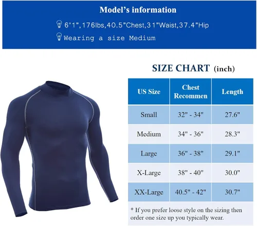 Miniatura 6 de SILKWORLD Camiseta de compresión de manga larga para hombre
