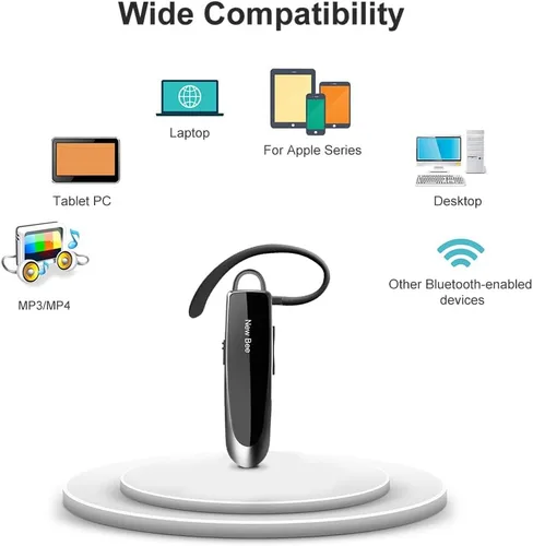 Miniatura 8 de [Paquete de 2] Auricular Bluetooth inalámbrico manos libres V5.0 24 horas conducción con micrófono 60 días auriculares Bluetooth en espera