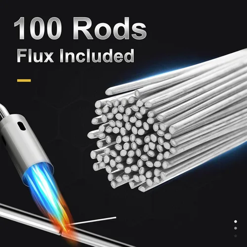 Miniatura 4 de Varilla de soldadura de aluminio de 100 varillas con fundente 1/13, reparación de aluminio, solución simple de aluminio para soldadura fuerte