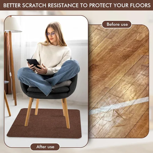 Miniatura 4 de Almohadillas reclinables para suelos de madera dura, pinzas reclinables antideslizantes, almohadillas para muebles para alfombras, tapete Marrón