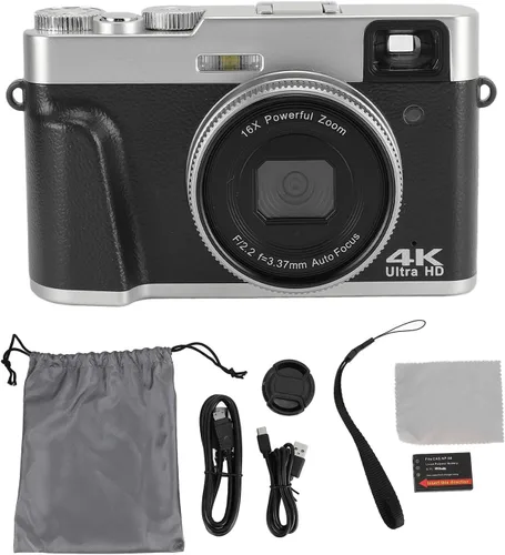 Miniatura 6 de Cámara digital 4K para fotografía, cámara de vlogging de 48 MP, cámara de video con zoom digital 16X, cámara de viaje compacta de pantalla de 2.8