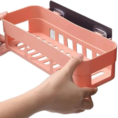 Miniatura 2 de Organizador de ducha Estante de baño organizador adhesivo para baño, cesta de almacenamiento de gel de champú, decoración de esquina de baño