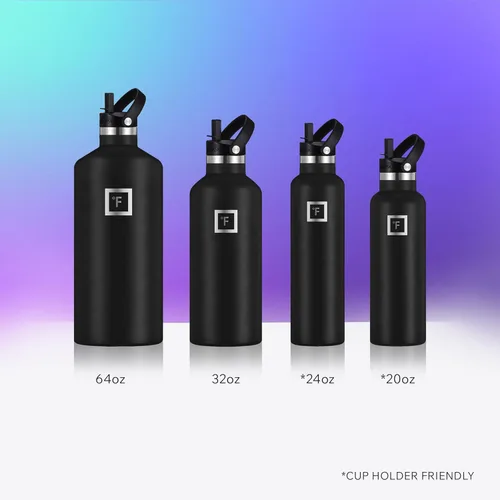 Miniatura 6 de IRON °FLASK Frasco de hidratación para acampar y senderismo con popote, botella de agua deportiva de acero inoxidable aislada sin BPA, 32 onzas