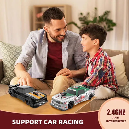 Miniatura 5 de Coche de Deriva RC 1/16 2.4GHz 4WD Coches de Control Remoto, Coches RC de Deriva Recargables de Alta Velocidad con Spray, Luces Geniales