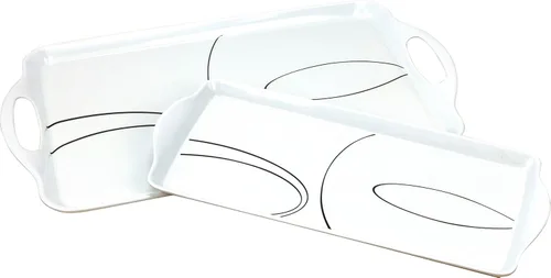 Miniatura 14 de Reston Lloyd Corelle Coordinates charola de melamina con asas, (Tidbit Tray)