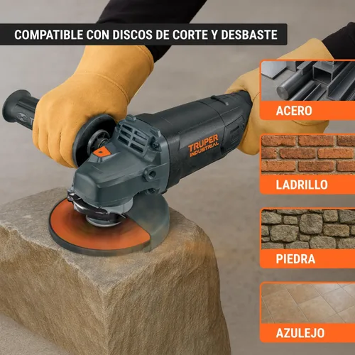 Miniatura 5 de Amoladora angular, 4-1/2 ', industrial, 1200 W