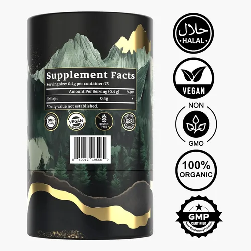 Miniatura 7 de Resina Shilajit - 75% ácido fúlvico, más de 85 oligominerales, soporta vitalidad y resistencia, incluye cuchara de acero, 1.06 oz, probado