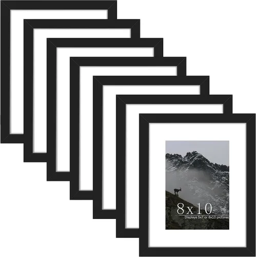 Miniatura 8 de Picrit Marco negro para póster de 24 x 34 pulgadas, paquete de 7 unidades, para fotos de 20 x 30 pulgadas con paspartú o de 24 x 34 pulgadas sin