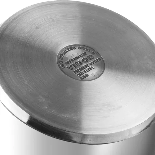 Miniatura 8 de Vinod Olla a presión de acero inoxidable, tapa interior, 7 litros, fondo sándwich, olla a presión india, cocina apta para inducción, mejor utilizada