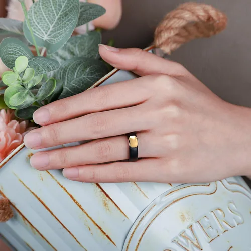 Miniatura 22 de Egnaro - Anillo de boda de silicona para mujer, diseño ergonómico y transpirable, ancho de 0.15 pulgadas, bandas de silicona flexibles con placa