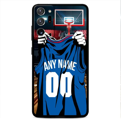 Miniatura 18 de Nombre y número personalizados, camiseta de baloncesto de Los Ángeles, funda de silicona líquida para Samsung Galaxy Note 20/20 Ultra 10 Pro Note 9