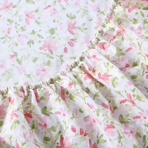 Miniatura 6 de Laura Ashley - Sábanas tamaño King, juego de ropa de cama de percal de algodón, ligeras y transpirables para decoración del hogar