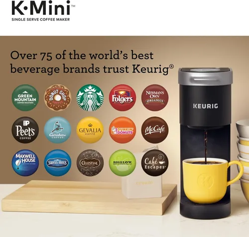 Miniatura 9 de Keurig K-Mini CoffeeFeer, Brewer Single Sirve K-Cup POD Coffee, de 6 a 12 oz. Tamaños de preparación, negro K-mini negro