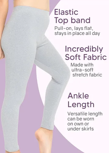 Miniatura 4 de STRETCH IS COMFORT Leggings de algodón sin pies para niña Elásticos Talla 2-16