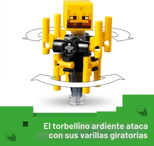 Miniatura 4 de LEGO Minecraft The Nether Lava Battle Toy and Playset – Juguete de construcción de Minecraft para niños a partir de 6 años – Alex, Wither Skeleton