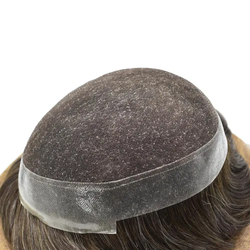Miniatura 289 de Sistema de reemplazo de cabello de encaje francés para hombre, piezas de cabello de aspecto natural, encaje frontal, negro, marrón, rubio, gris