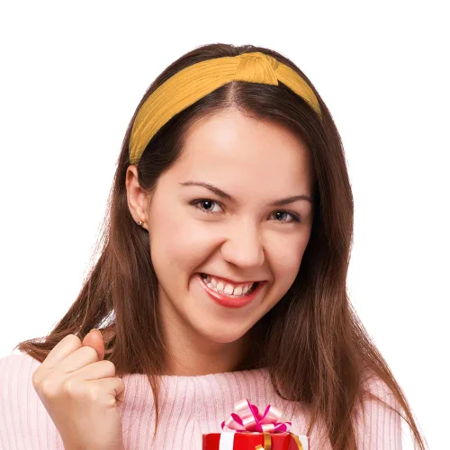 Miniatura 7 de SIQUK 15 diademas de turbante con nudo en la parte superior con nudo cruzado de tela ancha para mujeres y niñas Multi colorido