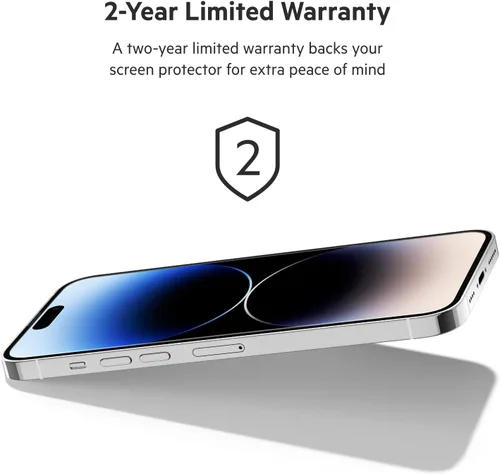 Miniatura 7 de Belkin UltraGlass - Protector de pantalla para iPhone 14 Pro Max, fácil aplicación con bandeja guía de instalación, protector de pantalla de vidrio