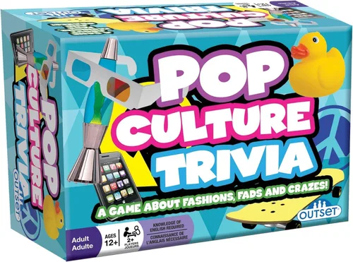 Miniatura 4 de Outset Media Juego de trivia de cultura pop, juego de fiesta, juego familiar, juego de viaje, divertido y fácil de jugar, 1200 preguntas de trivia
