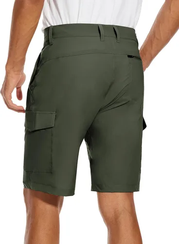 Miniatura 3 de PULI Pantalones cortos de golf para hombre, elásticos, casuales, ligeros, de secado rápido, con bolsillos