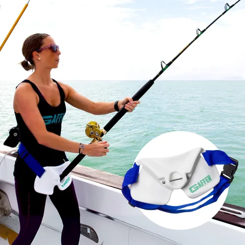 Miniatura 2 de GAFFER SPORTFISHING Arnés de hombro para cinturón de pesca, soporte de caña de lucha contra peces en alta mar Cinturón Básico - Azul