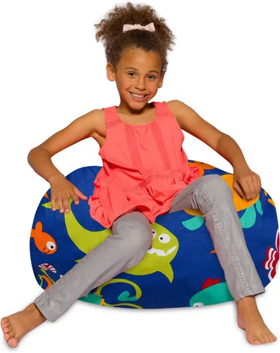 Miniatura 52 de Posh Beanbags - Sillón puff Azul Rey Sólido