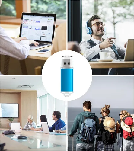 Miniatura 7 de TOPESEL Paquete de 2 unidades de memoria USB 3.0 de 64 GB de alta velocidad, memoria USB 3.0 para PC, portátiles, tabletas, televisores, audio
