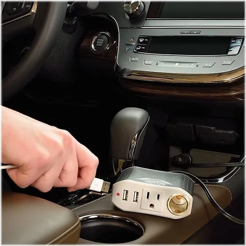 Miniatura 5 de Tripp Lite (PV100USB) Inversor de potencia de auto de 100 vatios, con 1 salida y 2 puertos de carga USB, inversor automático, ultracompacto. 100 W +