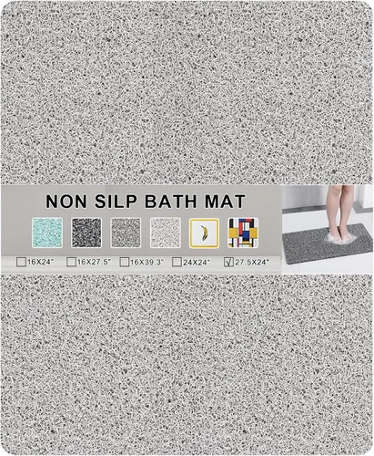 Miniatura 8 de Tapete antideslizante para bañera, tapete de baño antideslizante de 0.6 pulgadas, extra grueso, de secado rápido, tapete de ducha antideslizante