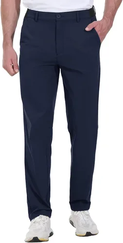 Miniatura 4 de Rdruko Pantalones de golf elásticos para hombre, de secado rápido, ligeros, casuales, con bolsillos