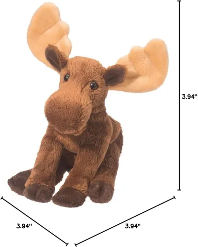 Miniatura 2 de Douglas Sigmund - Animal de peluche de alce, suave y realista, juguete de vida silvestre del bosque, regalo de peluche para niños y coleccionistas