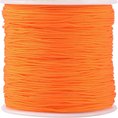 Miniatura 20 de KONMAY 1 rollo de cuerda de nailon para hacer pulseras de 150 yardas, trenzado de nailon Shamballa Macramé/cordón de cuentas de 0.4mm, cordón