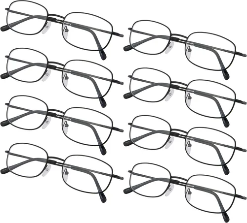 Miniatura 6 de Paquete de 4 lentes de lectura de gran tamaño para mujer, lentes de lectura de marco grande, para mujeres