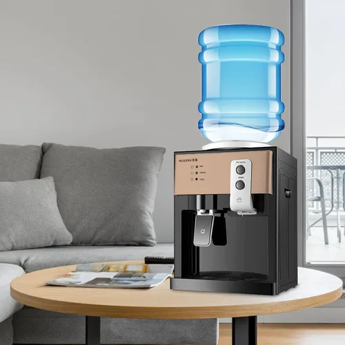 Miniatura 4 de Dispensador de enfriador de agua de carga superior – Dispensador eléctrico de escritorio de agua caliente y fría de 550 W, 3 ajustes de temperatura