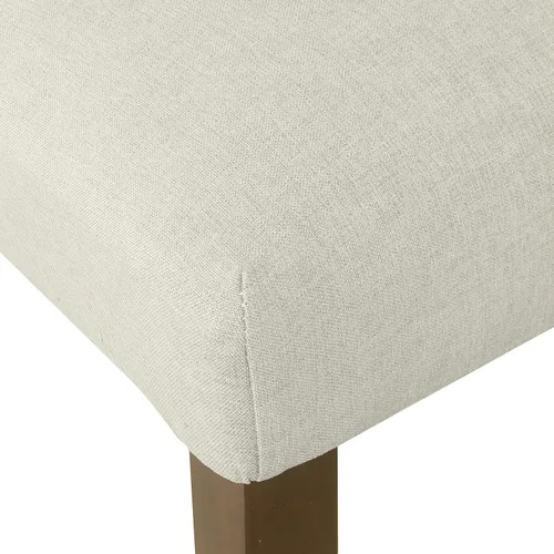 Miniatura 125 de Homepop Silla de comedor con detalles festoneados, sillas de comedor Parsons tapizadas, muebles decorativos para el hogar, tejido gris claro