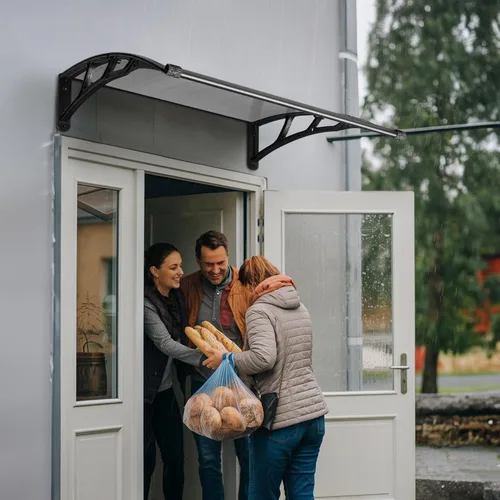Miniatura 2 de Yescom Toldo para Puerta y Ventana de 40"x40" de Una Pieza Completa de Policarbonato Anti-UV30+ Cubierta para Puerta Delantera Exterior Protección