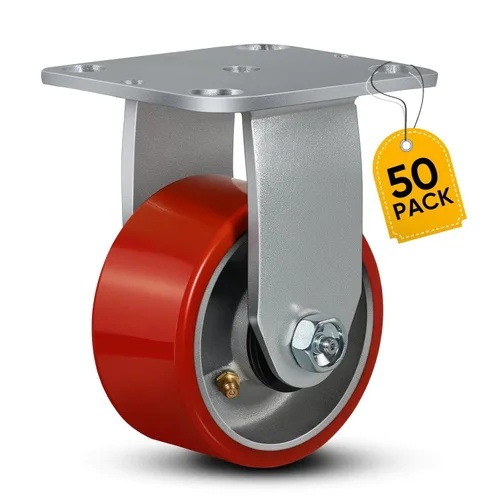 Miniatura 41 de Ruedas industriales de 4 x 2 pulgadas, ruedas resistentes, ruedas de poliuretano, capacidad de hasta 3200 libras. Uso para camión de plataforma