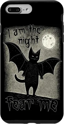 Miniatura 9 de Funda para iPhone 15 I Am The Night Fear Me Cute Black Cat Bat Punk Goth Grunge