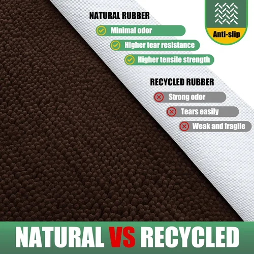 Miniatura 5 de IM HOME Tapete de chenilla absorbente para exterior 36" x 24", tapetes lavables antideslizantes para perros, tapete para puerta interior para Marrón