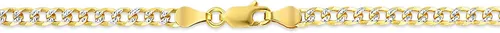 Miniatura 2 de PORI JEWELERS - Collar de cadena cubana (plata de ley 0.146in, 2 tonos)