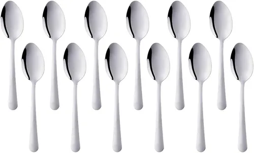 Miniatura 16 de Juego de 12 cucharas de café Demitasse de acero inoxidable, mini cuchara de 4.5 pulgadas, pequeñas cucharas de espresso para café, azúcar, postre