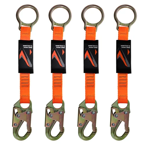 Miniatura 8 de Malta Dynamics Extensor de anillo en D de 18" con gancho a presión para protección contra caídas y techos, cumple con OSHA/ANSI (1)