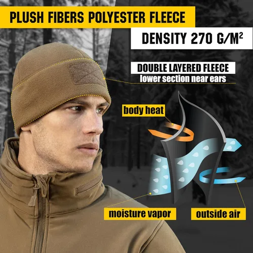 Miniatura 3 de M-Tac Gorra táctica de lana para reloj - Gorro de invierno Elite - Panel de parches