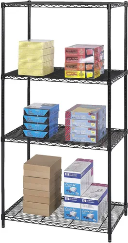 Miniatura 5 de Safco Unidad de inicio de estantería de alambre industrial 36 pulgadas de ancho x 24 pulgadas de profundidad x 72 pulgadas de alto