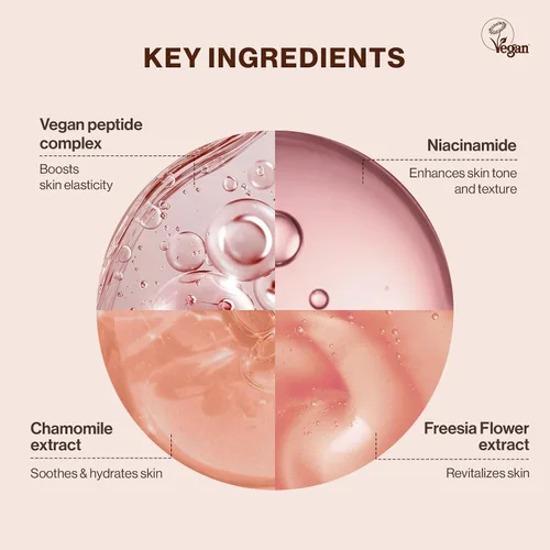 Miniatura 5 de BEIGIC Treatment Essence - Esencia facial hidratante para una textura de piel radiante y suave con péptidos veganos y niacinamida para piel