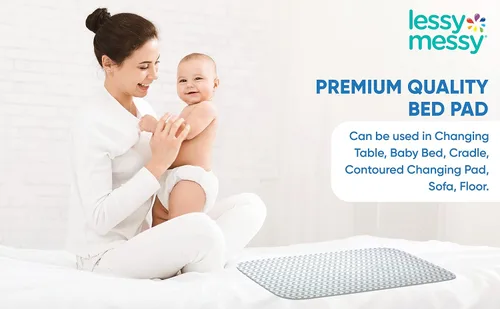 Miniatura 7 de Cambiador de pañales portátil – Cambiador de viaje impermeable extra grande Lavable a máquina y apto para secadora Cambiador de bebé lavable
