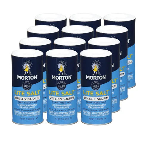 Morton Lite Sal, recipiente de 11 onzas (paquete de 12)