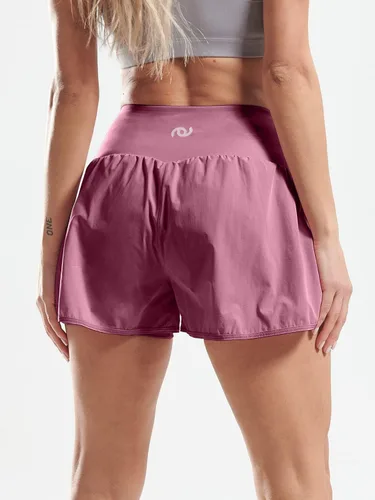 Miniatura 2 de Cadmus - Pantalones cortos de entrenamiento para mujer 2 en 1, para gimnasio, atlético. Pantalones cortos de entrenamiento con bolsillos